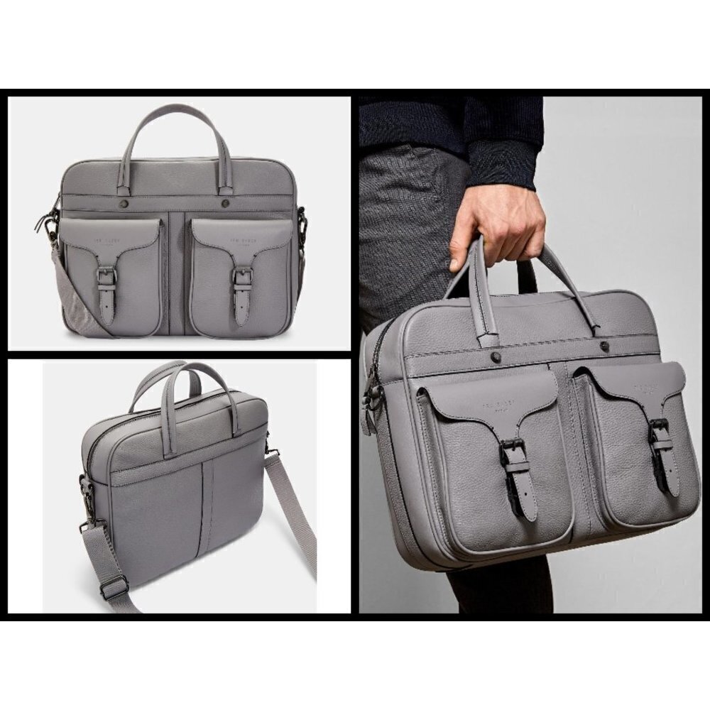 💕TED BAKER LONDON💕 Forsee Leather Briefcase Laptop Bag NWT